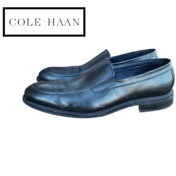 Cole Haan Grand OS Buckland Black Leather Slip On Loafer Dress Shoe Lenox Men 12 - Picture 2 of 10